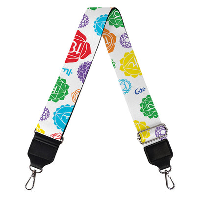 Seven Chakra Symbols Pattern Print Bag Strap