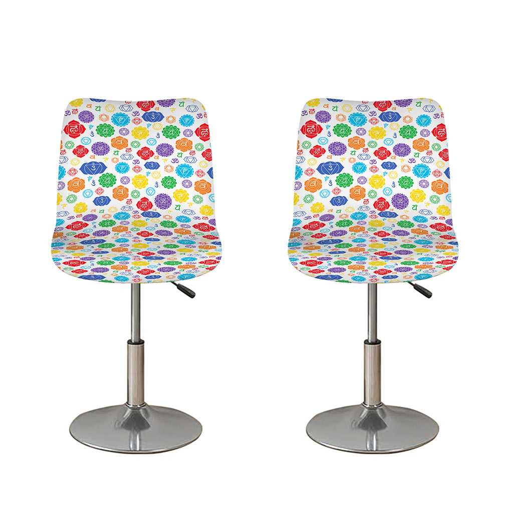 Seven Chakra Symbols Pattern Print Bar Stool Covers