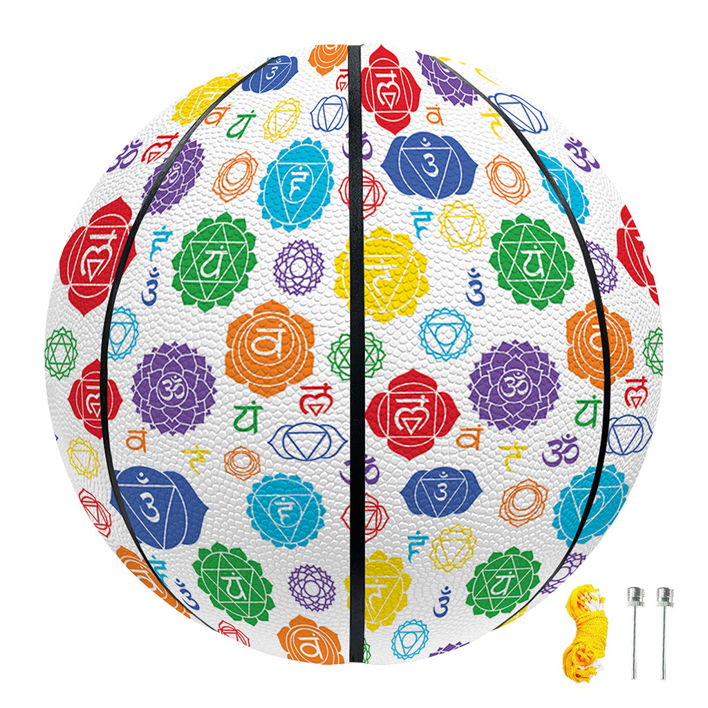 Seven Chakra Symbols Pattern Print Basketball