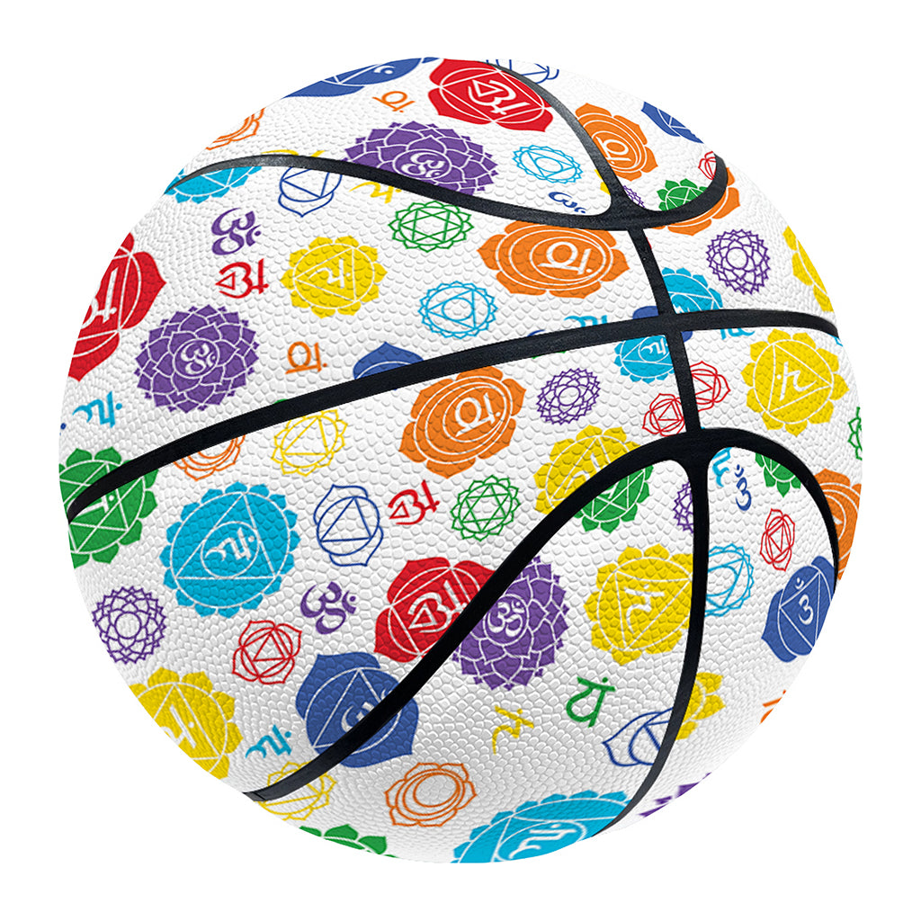 Seven Chakra Symbols Pattern Print Basketball