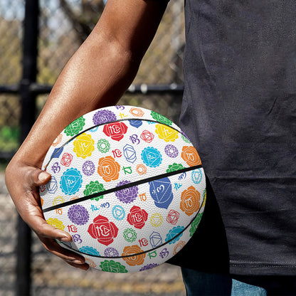 Seven Chakra Symbols Pattern Print Basketball
