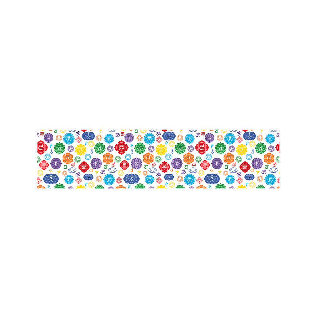 Seven Chakra Symbols Pattern Print Bed Runner
