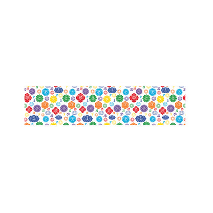 Seven Chakra Symbols Pattern Print Bed Runner