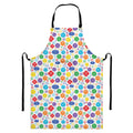 Seven Chakra Symbols Pattern Print Bib Apron With Pocket
