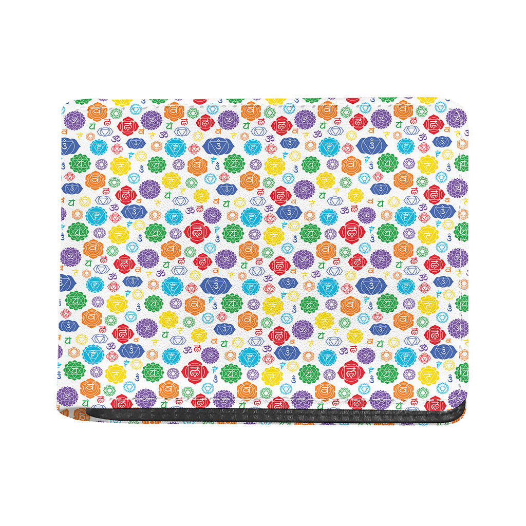 Seven Chakra Symbols Pattern Print Bifold Wallet