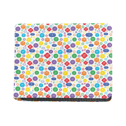 Seven Chakra Symbols Pattern Print Bifold Wallet