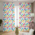 Seven Chakra Symbols Pattern Print Dimout Pencil Pleat Curtains