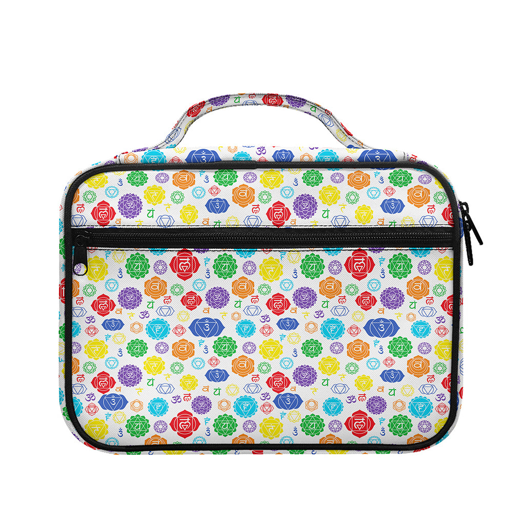 Seven Chakra Symbols Pattern Print Briefcase Bible Bag