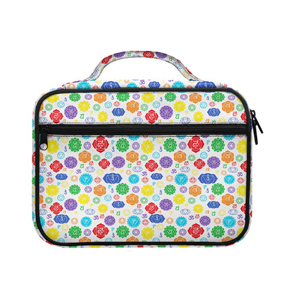 Seven Chakra Symbols Pattern Print Briefcase Bible Bag