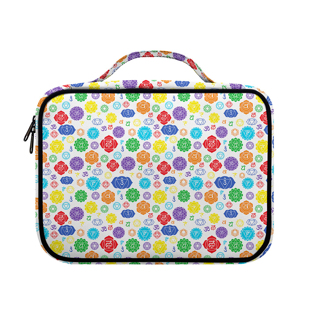 Seven Chakra Symbols Pattern Print Briefcase Bible Bag
