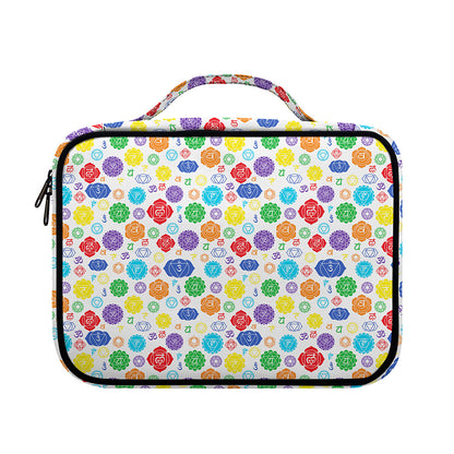 Seven Chakra Symbols Pattern Print Briefcase Bible Bag