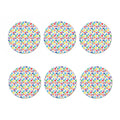 Seven Chakra Symbols Pattern Print Coaster Set