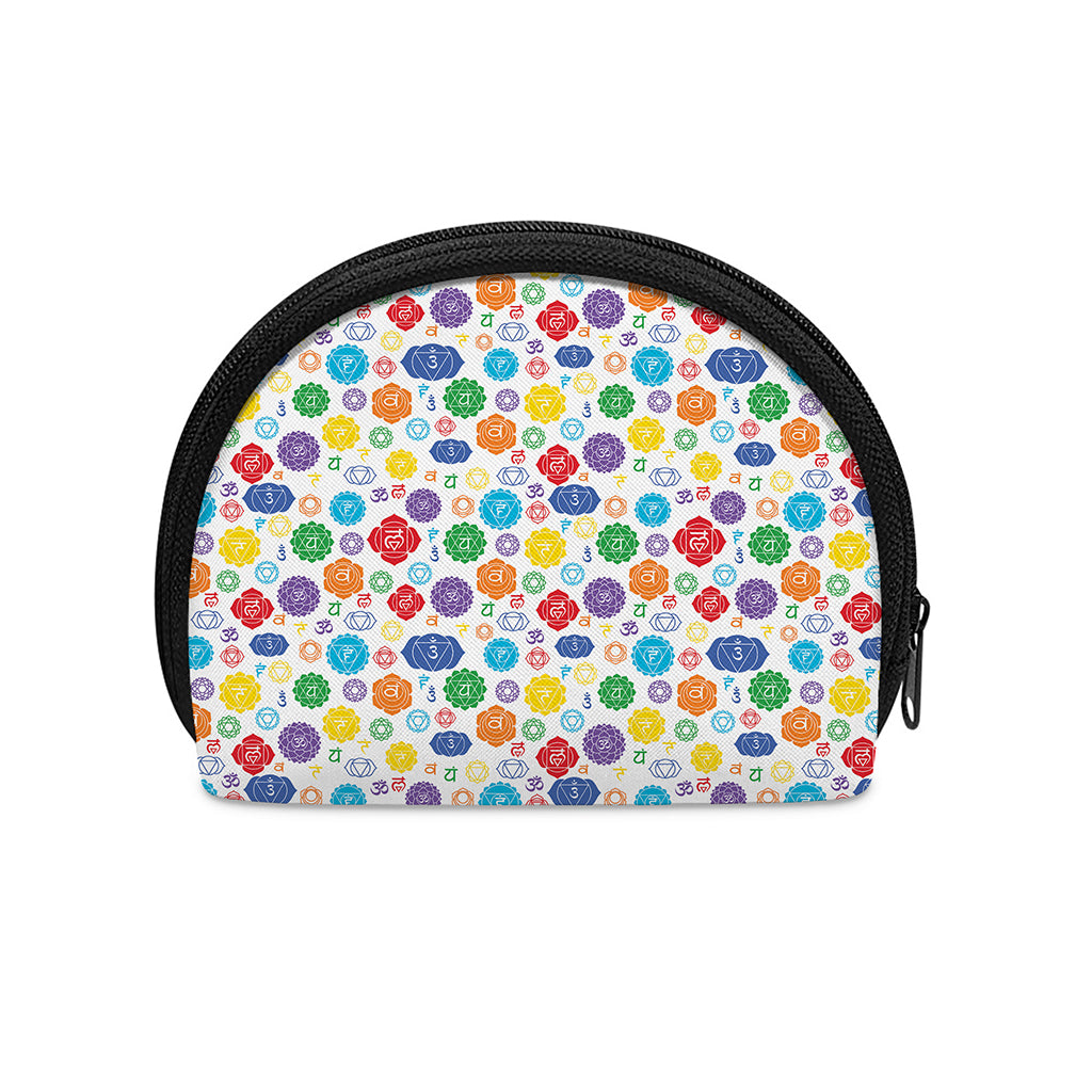 Seven Chakra Symbols Pattern Print Coin Purse