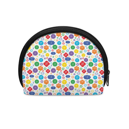 Seven Chakra Symbols Pattern Print Coin Purse