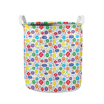 Seven Chakra Symbols Pattern Print Collapsible Laundry Basket