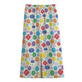 Seven Chakra Symbols Pattern Print Cotton Front Slit Maxi Skirt