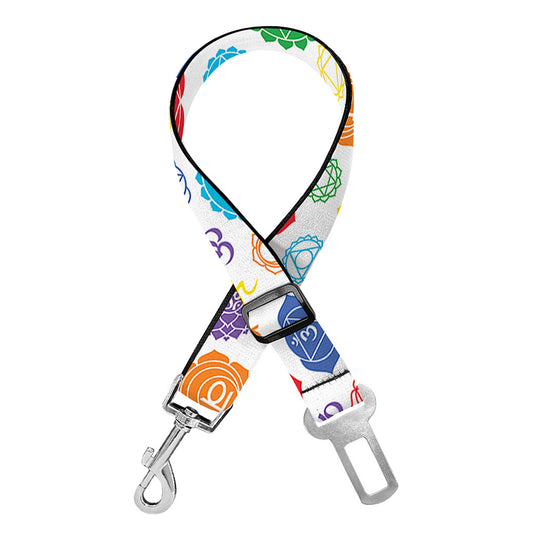 Seven Chakra Symbols Pattern Print Dog Seat Belt