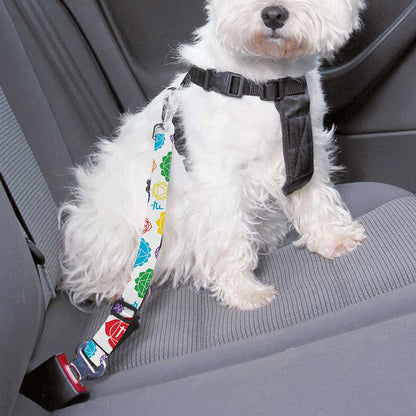 Seven Chakra Symbols Pattern Print Dog Seat Belt