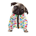 Seven Chakra Symbols Pattern Print Dog Zip Up Jacket