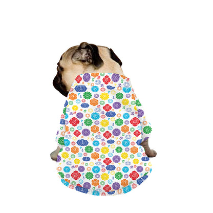 Seven Chakra Symbols Pattern Print Dog Zip Up Jacket