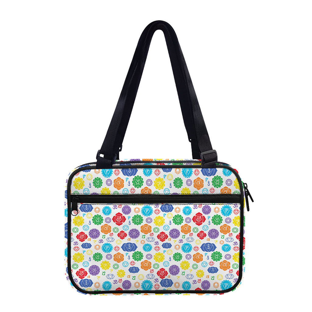 Seven Chakra Symbols Pattern Print Double Strap Bible Bag