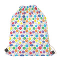 Seven Chakra Symbols Pattern Print Drawstring Bag