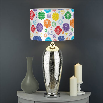 Seven Chakra Symbols Pattern Print Drum Lamp Shade