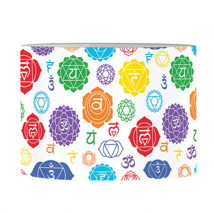 Seven Chakra Symbols Pattern Print Drum Lamp Shade