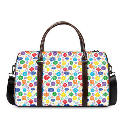 Seven Chakra Symbols Pattern Print Duffle Bag