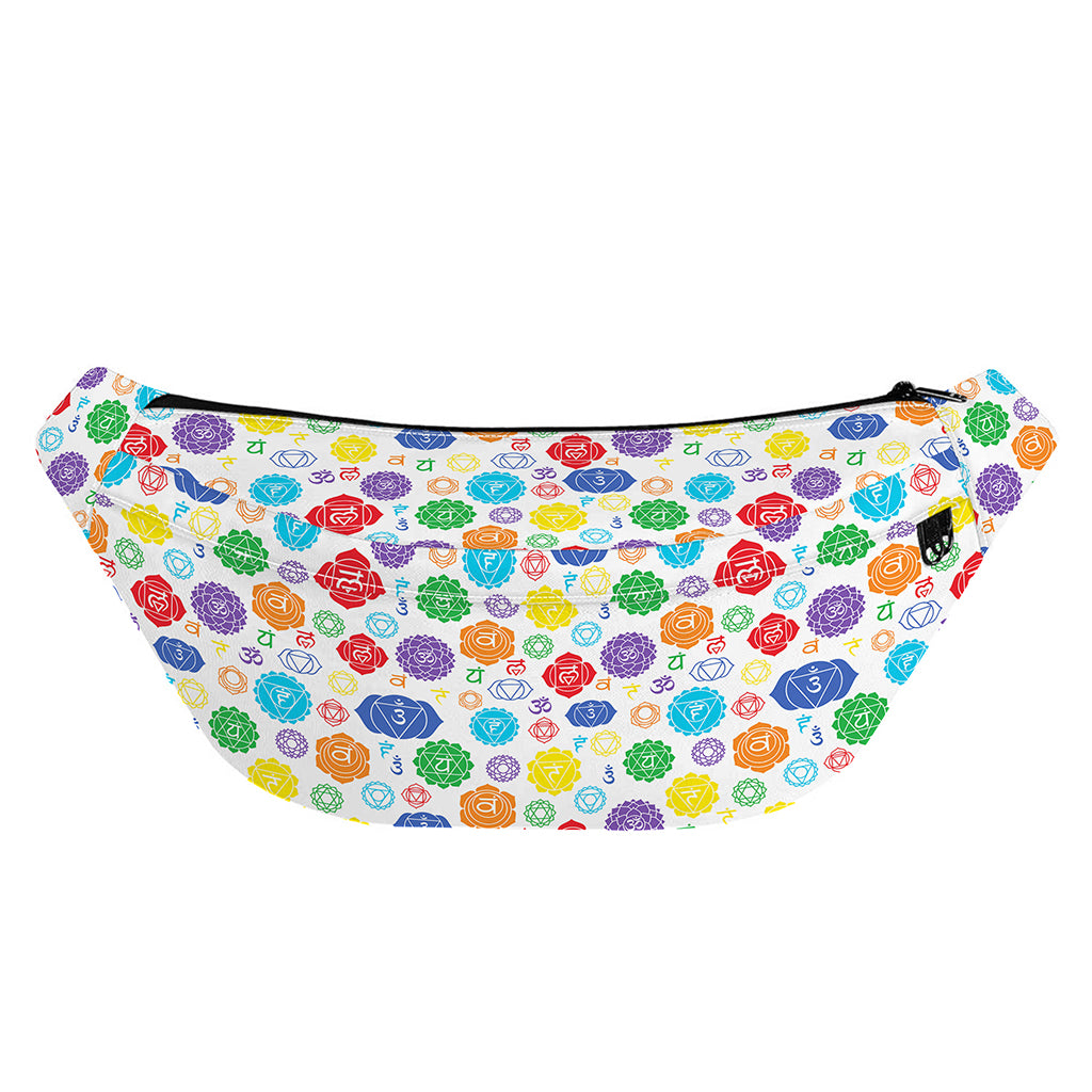 Seven Chakra Symbols Pattern Print Fanny Pack