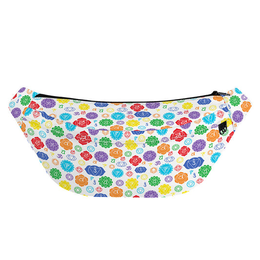 Seven Chakra Symbols Pattern Print Fanny Pack