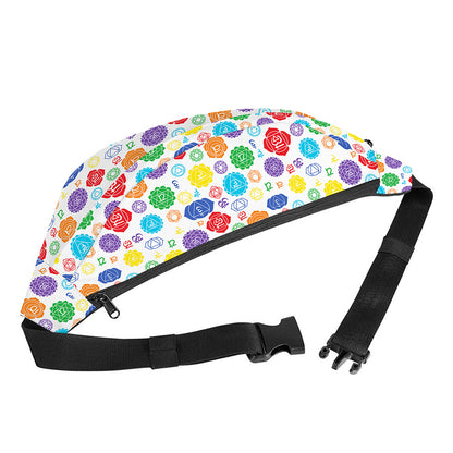 Seven Chakra Symbols Pattern Print Fanny Pack