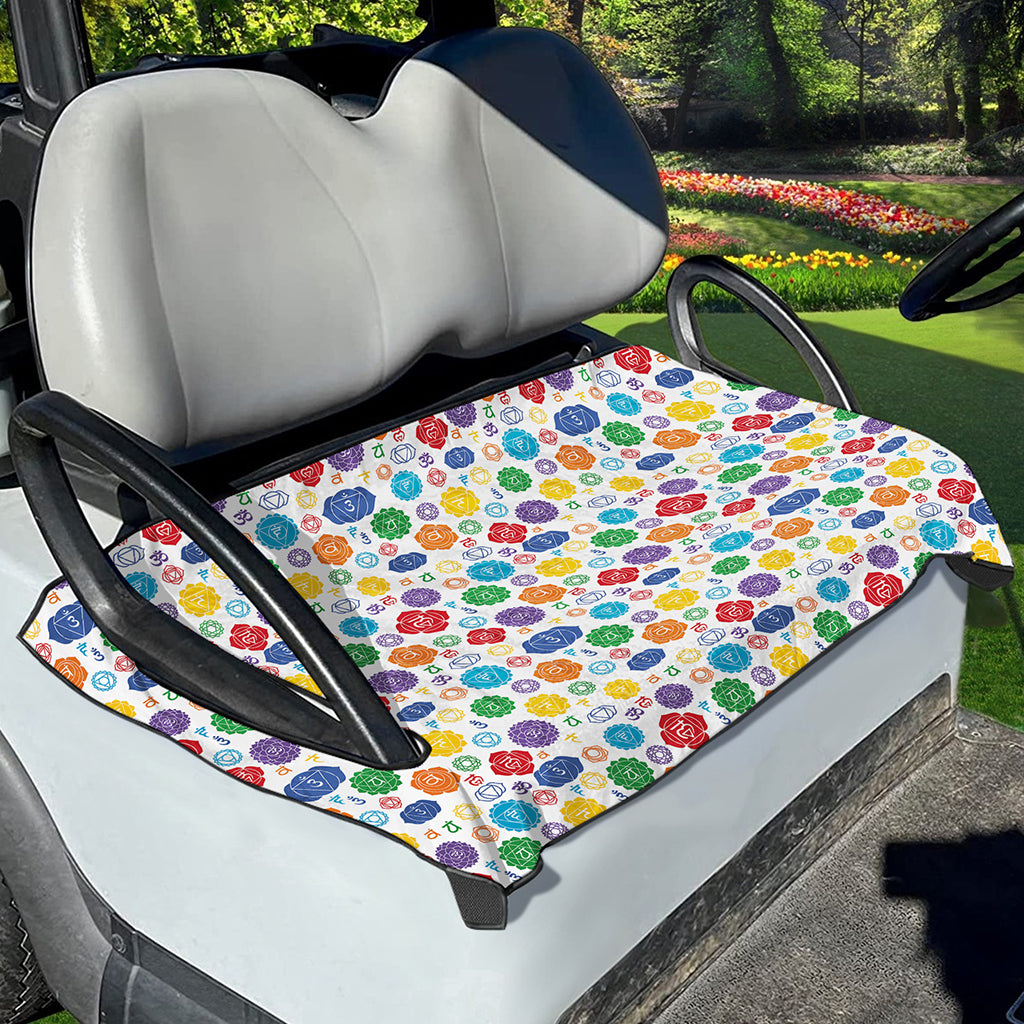 Seven Chakra Symbols Pattern Print Golf Cart Seat Cover