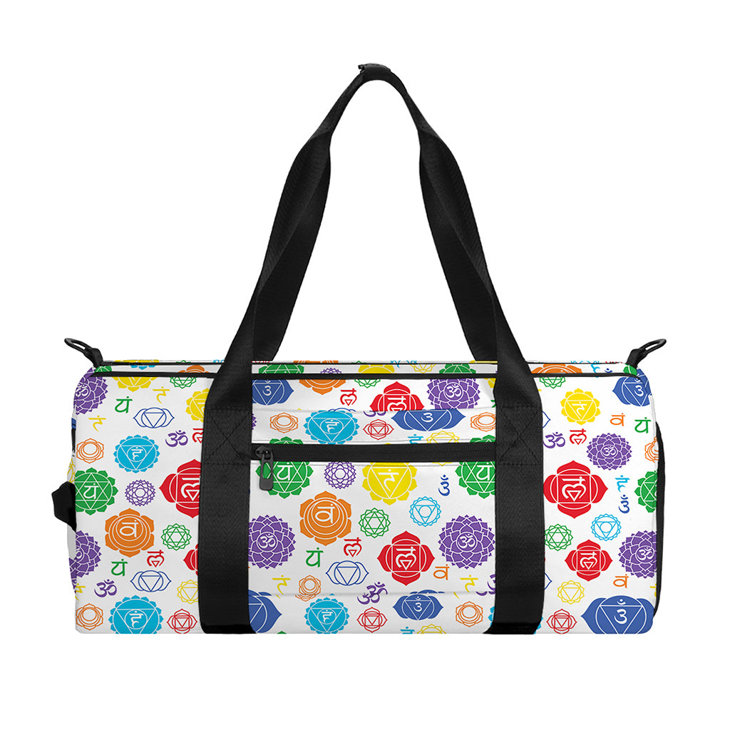 Seven Chakra Symbols Pattern Print Gym Bag