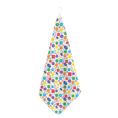 Seven Chakra Symbols Pattern Print Hand Towel