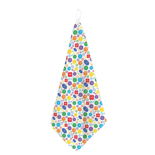 Seven Chakra Symbols Pattern Print Hand Towel