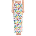 Seven Chakra Symbols Pattern Print High Slit Maxi Skirt