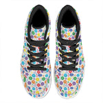 Seven Chakra Symbols Pattern Print High Top Leather Sneakers