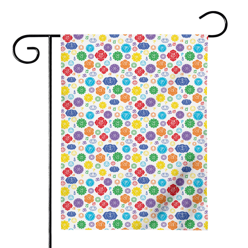 Seven Chakra Symbols Pattern Print House Flag
