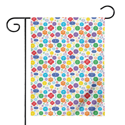 Seven Chakra Symbols Pattern Print House Flag