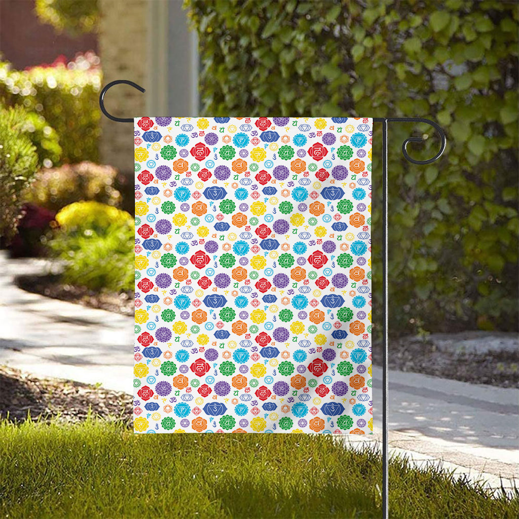 Seven Chakra Symbols Pattern Print House Flag