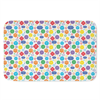 Seven Chakra Symbols Pattern Print Indoor Door Mat
