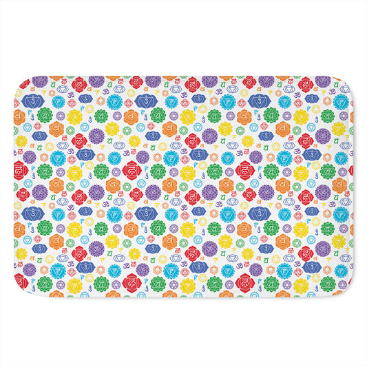Seven Chakra Symbols Pattern Print Indoor Door Mat