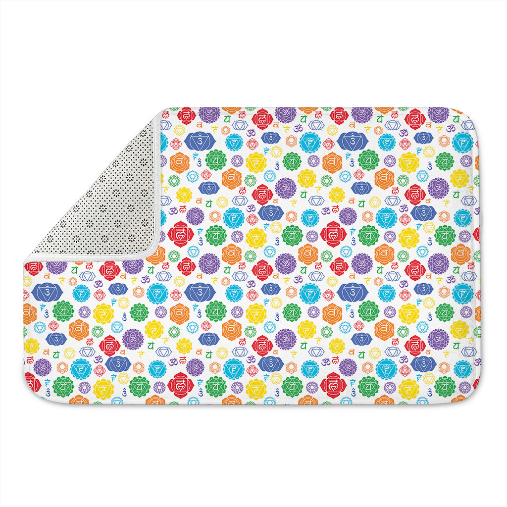Seven Chakra Symbols Pattern Print Indoor Door Mat