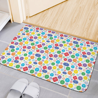 Seven Chakra Symbols Pattern Print Indoor Door Mat