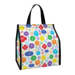 Seven Chakra Symbols Pattern Print Insulated Lunch Tote