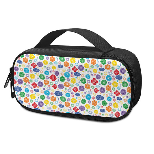 Seven Chakra Symbols Pattern Print Insulin Cooler Travel Case