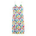 Seven Chakra Symbols Pattern Print Jersey Midi Cami Dress