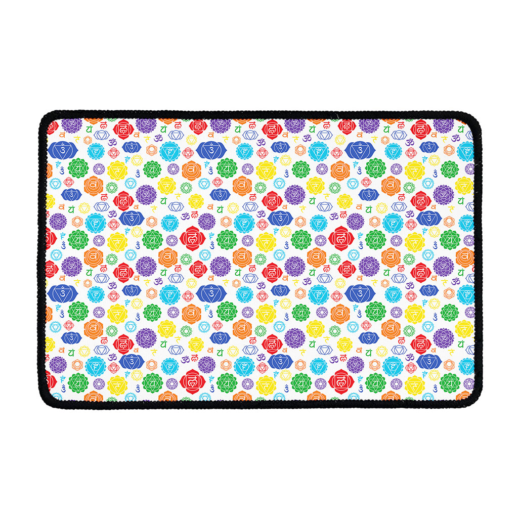 Seven Chakra Symbols Pattern Print Kitchen Mat