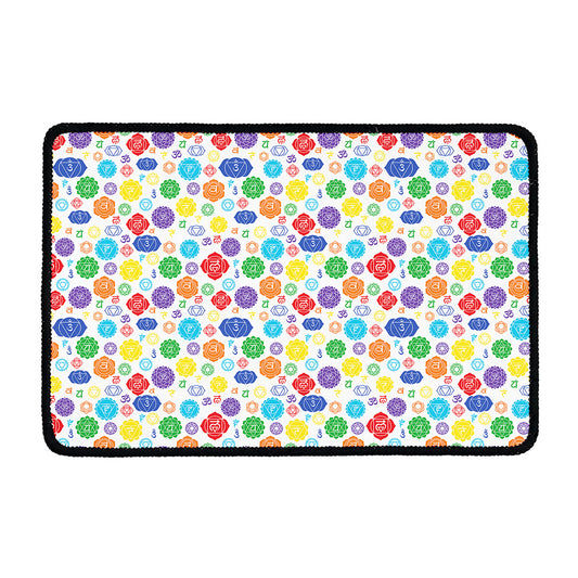Seven Chakra Symbols Pattern Print Kitchen Mat